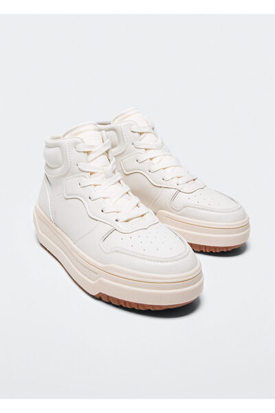 MANGO Woman Pantofi albi de damă37085913