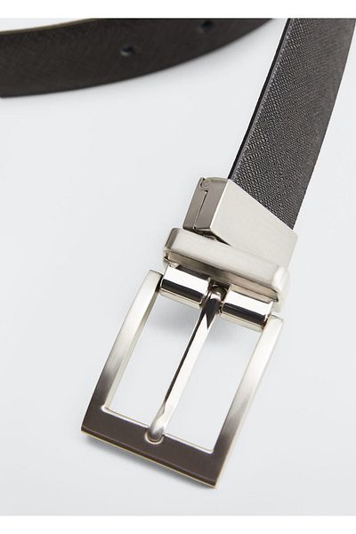 MANGO Man Schwarzer Herrengürtel für Erwachsene37042522
