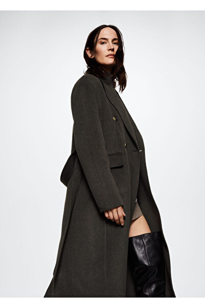 MANGO Woman Dark Gray Women's Coat - Model 37005920