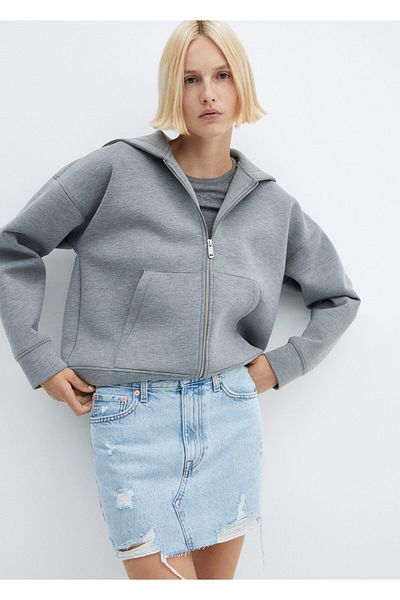 MANGO Woman Fustă de damă din denim ușor 57040292