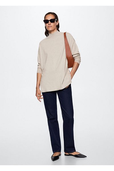 MANGO Woman 37065940 Model White Women's Sweater
