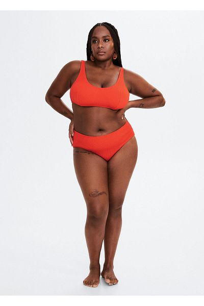 MANGO Woman Korallefarbenes Bikiniunterteil für Damen47047828