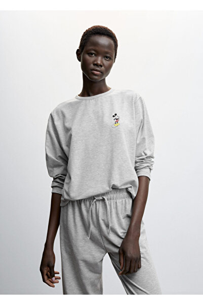 MANGO Light Gray Women Pajama Top47081267