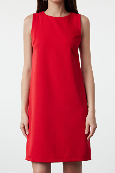 Trendyol Collection Straight Cut Red Dress - TWOSS19FG0063