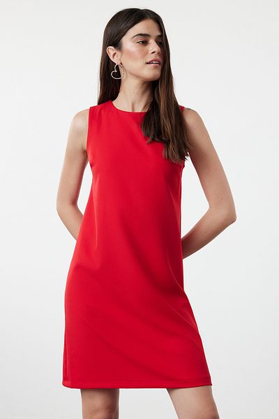 Trendyol Collection Egyenes szabású piros ruha - TWOSS19FG0063