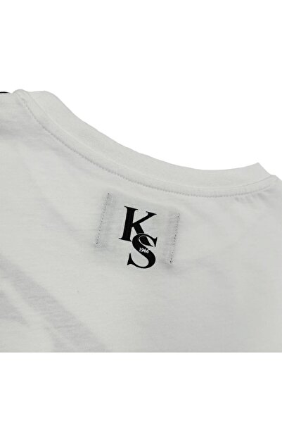 Cix Spor Μπλουζάκι με λαιμόκοψη με άδεια Kocaelispor Oversize Λευκό