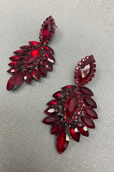 Hayalperest boncuk Bordo Berlin Model Gelin Kına Tac ve Küpe
