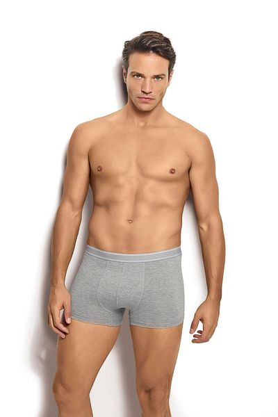 MYS GRUP TEKSTİL Ανδρικό Σετ Σλιπ Μπόξερ 3 τεμαχίων Grey Melange Lycra - 277