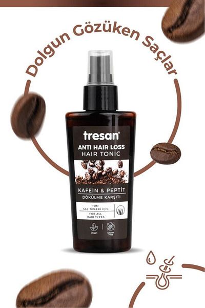 Tresan 125 ml Vegan Hair Tonic - Caffeine & Peptide Anti-Shedding