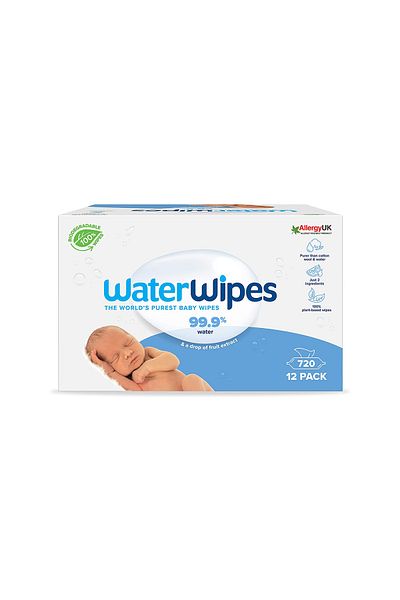 WaterWipes مناديل مبللة بيو - 60 × 12 قطعة (720 ورقة)