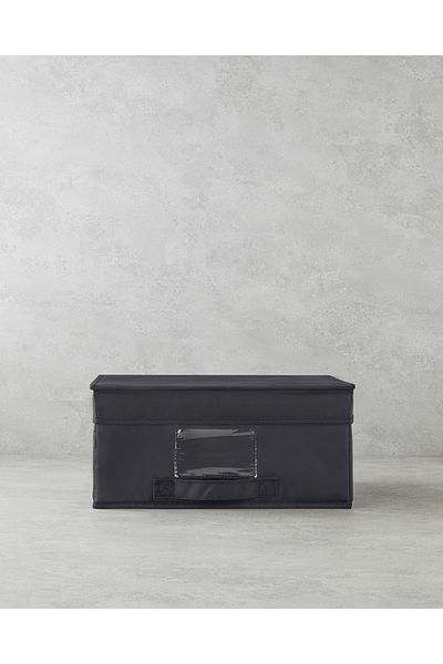 English Home Black Sylvia Polyester Storage Box
