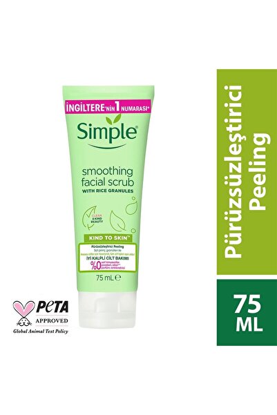 Simple Kind To Skin Pürüzsüzleştirici Peeling Saf Pirinç Granülleri Doğal Gör...