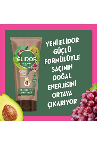 Elidor Energy of Nature Repair Super Hair Care Cream Avocado and Grape Seed Oil 170 ml