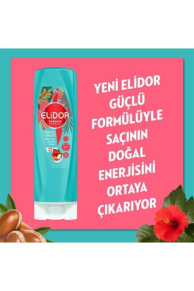 Elidor Energy of Nature Hair Care Cream Argan Oil and Hibiscus Extract 350 ml