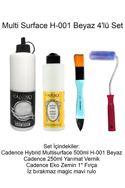 Cadence Boya Multi Surface 001-beyaz Hybrid Boya Seti 4'lü - Mobilya Boyama S...