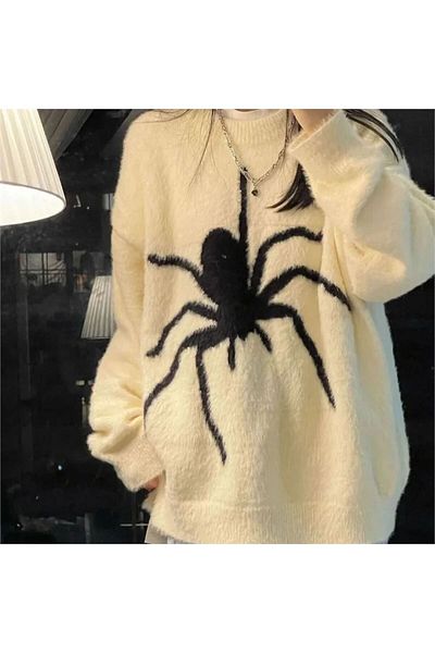 Köstebek Plush Spider Pattern Sweater