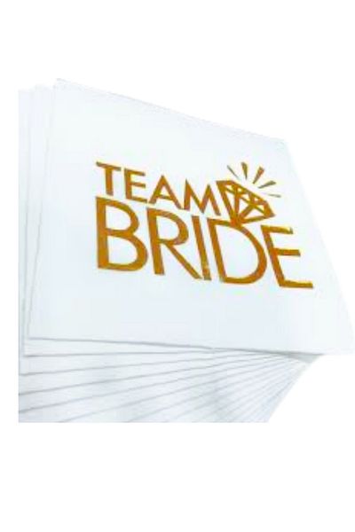 Huzur Party Store Team Bride - 16 قطعة من زينة حفلات العزوبية، منديل ذهبي مطلي بالذهب
