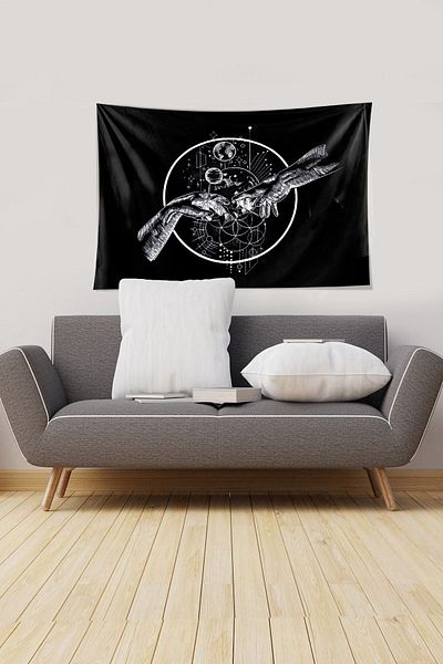 Fortuna The Creation Of Black Ademin Αδιάβροχο βελούδινο ύφασμα Ταπετσαρία τοίχου Ταπετσαρία τοίχου