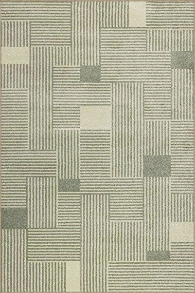 Rugs Modern Halı Yeşil Podifik Temalı Desenli Dokuma Taban ve Yıkanabilir Hal...
