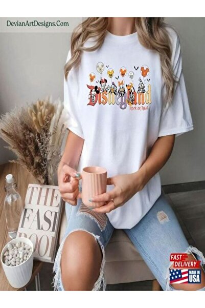 CLASSY.MODA تي شيرت نسائي من جيرسي واحد - تي شيرت أبيض مطبوع كبير الحجم بياقة...