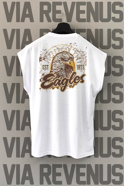 Vordevia Αθλητικό μπλουζάκι White Eagles - Εκτύπωση στην πλάτη, μηδενικά μανίκια