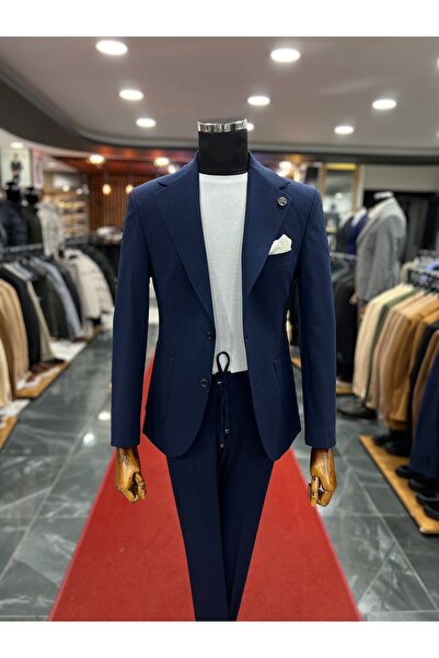 Terziayhan Lacivert Slimfit Spor Takım Elbise