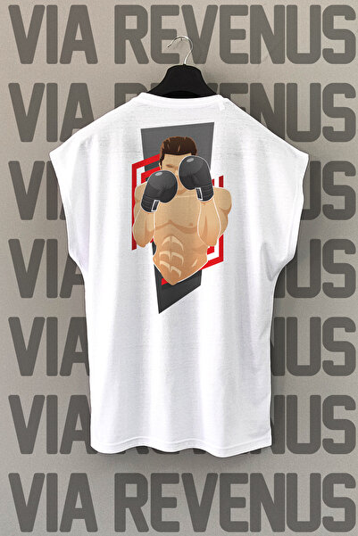 Vordevia Bela sportska majica - Bokser leđa Štampano , bez rukava