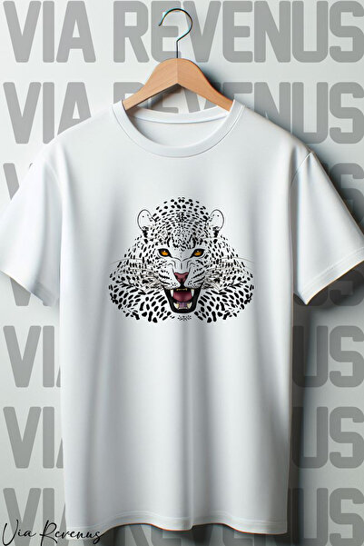 Vordevia Bela Oversize kroj T-shirt - Sa leopard printom