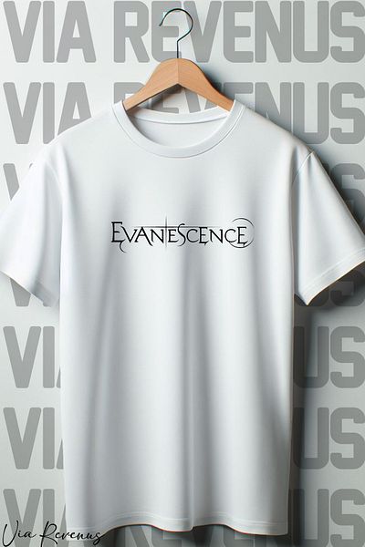 Vordevia Λευκό μπλουζάκι Oversize - Evanescence Printed