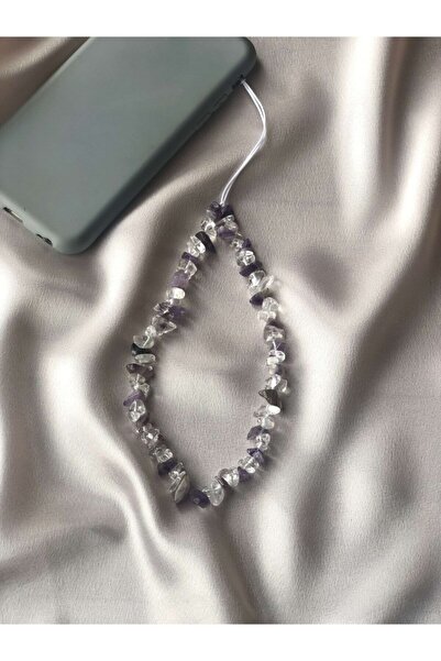 SİS Aksesuar Kristal Kuvars & Ametist Telefon Charmı