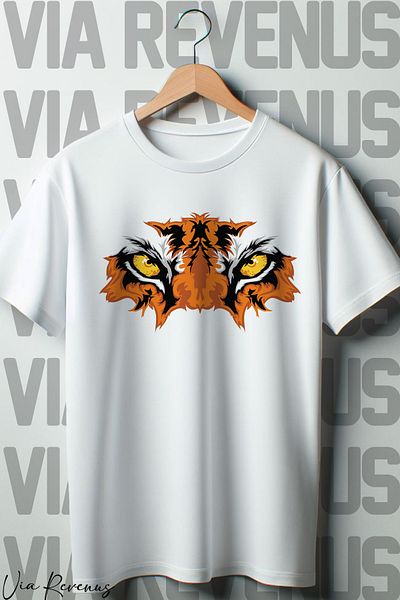 Vordevia Λευκό μπλουζάκι Oversize - Tiger Printed
