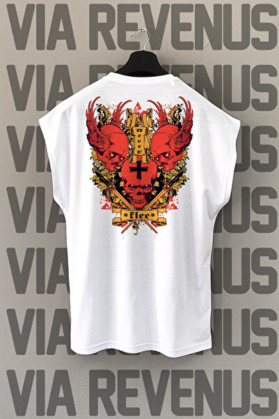 Vordevia Never Back Štampano bela sportska majica bez rukava