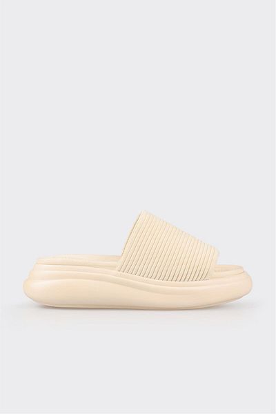Elle Shoes Beige Women's Slippers