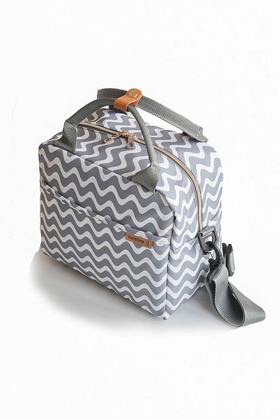 SUNSHINE Waterproof Thermal Lunch Bag Lunchbox Wavy Pattern
