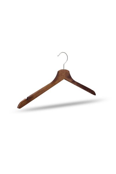 NYN Walnut Colored Wooden Hanging Shirt and Skirt - 38 Pieces