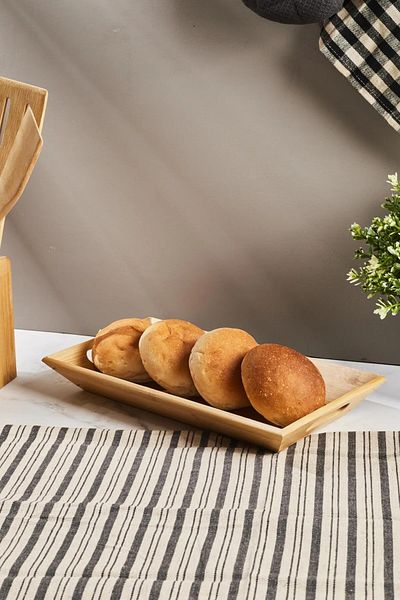 Karçiçeği Home 30*16*4Cm Bamboo Small Bread Bowl