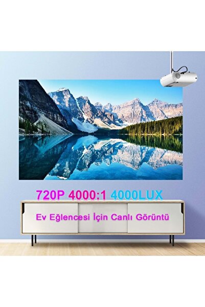 Triline P62 Full Hd Destekli Wifi & Ios & Android Cep Tel Yansıtma Mini Projeksiyon Cihazı