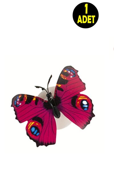 usin Dekoratif Animasyonlu Yapışkanlı Mini Kelebek Gece Süs Lambası 7x5x2 cm