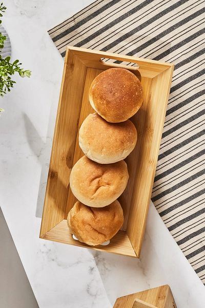 Karçiçeği Home 30*16*4Cm Bamboo Small Bread Bowl