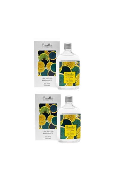 Pomellos Kolonya Lime Mexico & Bergamot 2 Adet 2x250 ml 80 Derece. Cam Şişe