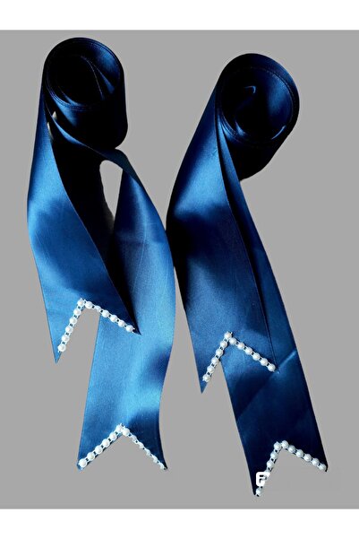 yörük tuhafiye Bijuterii bleumarin cu perle - Mire și panglică de nuntă