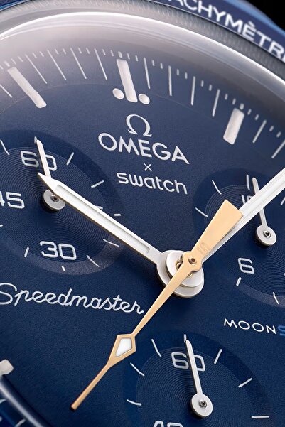 Swatch x Omega Bioceramic Moonswatch Mission to Neptune Moonshine Gold