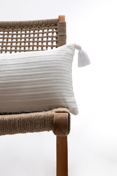 Koza Home Ecru Dolce Hair Braid Pillow - 35x55 5041
