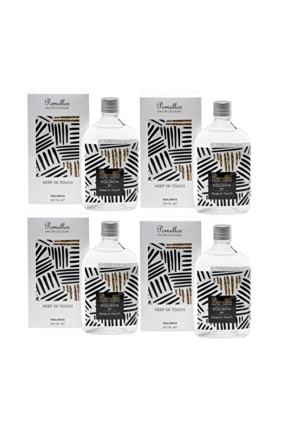 Pomellos Kolonya Keep In Touch 4 Adet (4x250 Ml, 80 Derece. Cam Şişe)