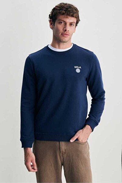 UCLA Ανδρικό φούτερ με στάμπα Valley Navy Blue Crew Neck