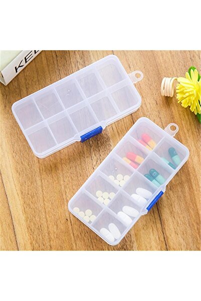 LİMO 10 BÖLMELİ AYARLANABİLİR HAZNELİ İLAÇ KUTUSU