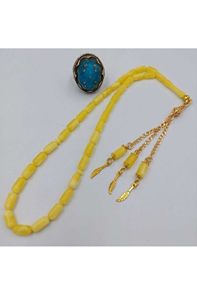 İbrahim Altıntaş KAPSÜL KESİM SARI BEYRUT TOZ KEHRİBAR TESPİH