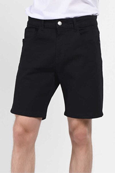 UCLA Darrel Black Embroidered Standard Men's Denim Shorts