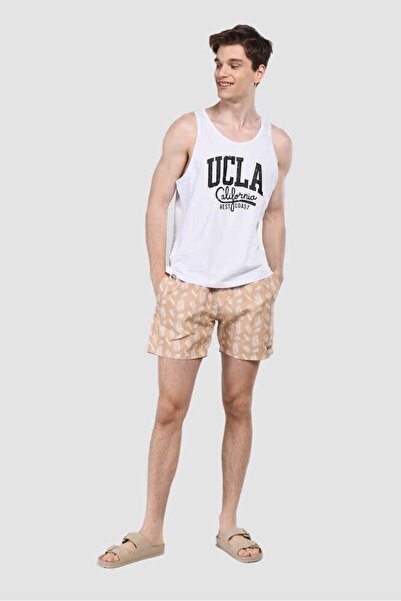 UCLA Ανδρικό σορτς κολύμβησης καφέ κεντημένο