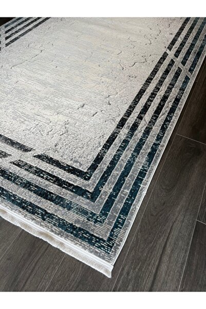 GÜMÜŞSUYU Gümüşsuyu Antibakteriyel Halı Rustic 14987 Mavi